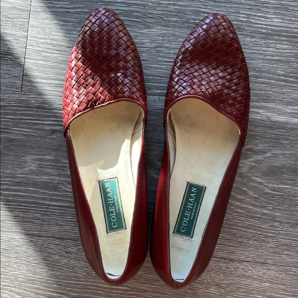 Cole Haan Women's Woven Red Flats